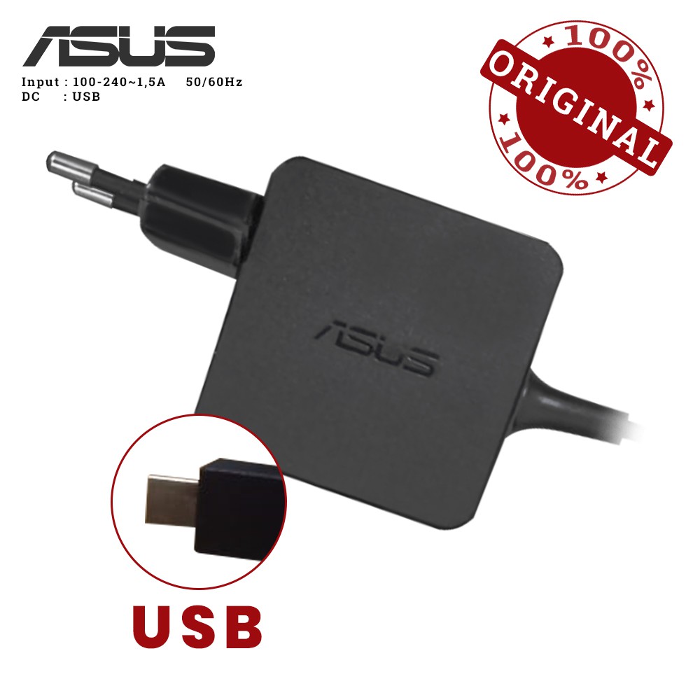 Asus Adaptor Charger Laptop 19v-1.75a Micro USB Kotak X205 X205T X202