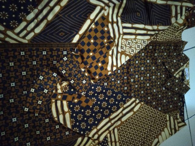 Gamis Kombi Genes #2 Batik Kombinasi Sogan Muslim Pesta