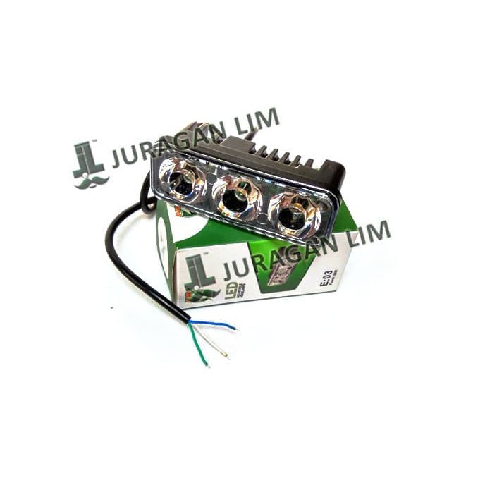 Lampu Sorot Tembak LED TEMBUS KABUT - RTD E03-S / E03S [STROBO 3 MODE]