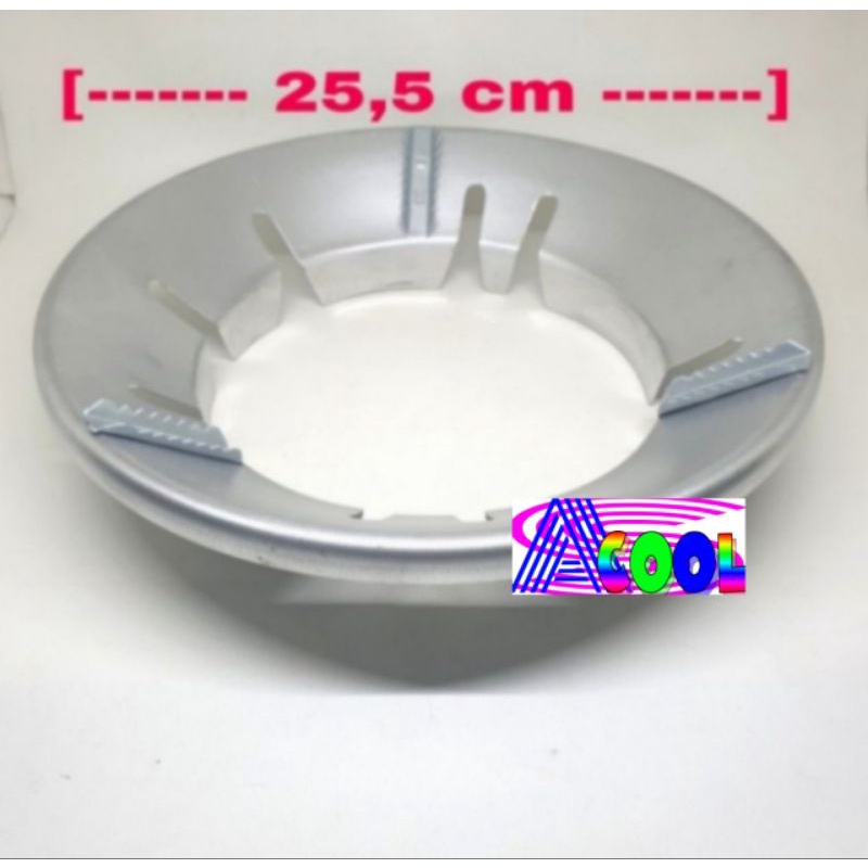 Tatakan Anti Angin SILVER Kompor Gas/Cover Tungku Dudukan Hemat Gas