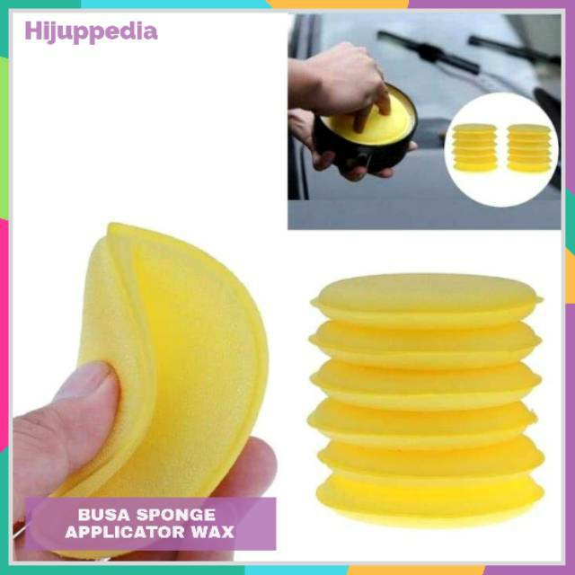 Busa Sponge Applicator Applikator Pad Poles Wax Body Mobil 10Cm Satuan Termurah