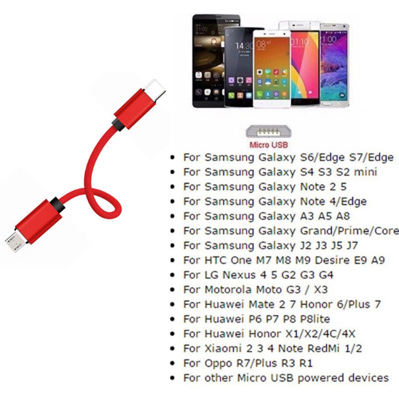 Cre Kabel Data / Charger OTG USB 3.1 Tipe C Male Ke Micro USB Male Untuk Handphone / Tablet / Laptop