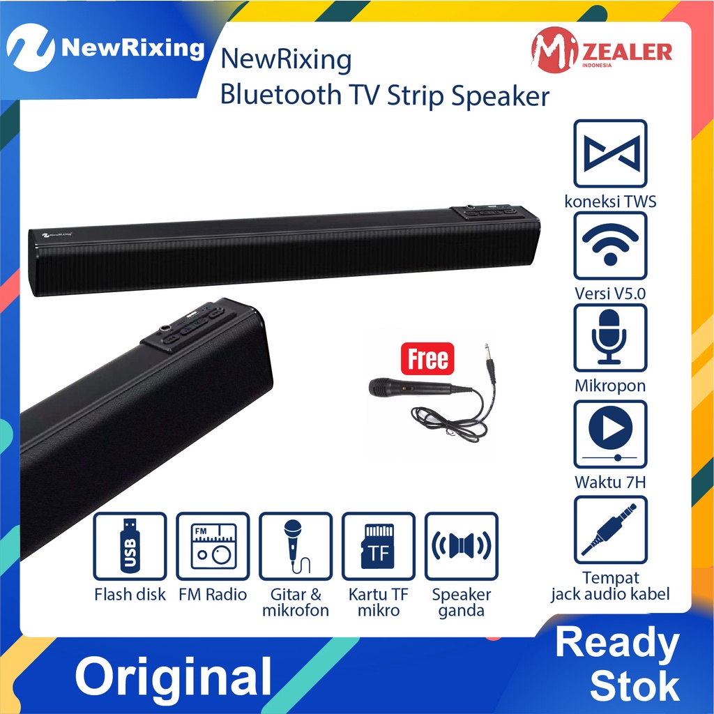 【FREE GIFT】Redmi NewRixing TV Soundbar Wireless Bluetooth Mi Home Theater Redmi TV Speaker Portable Sound Bar