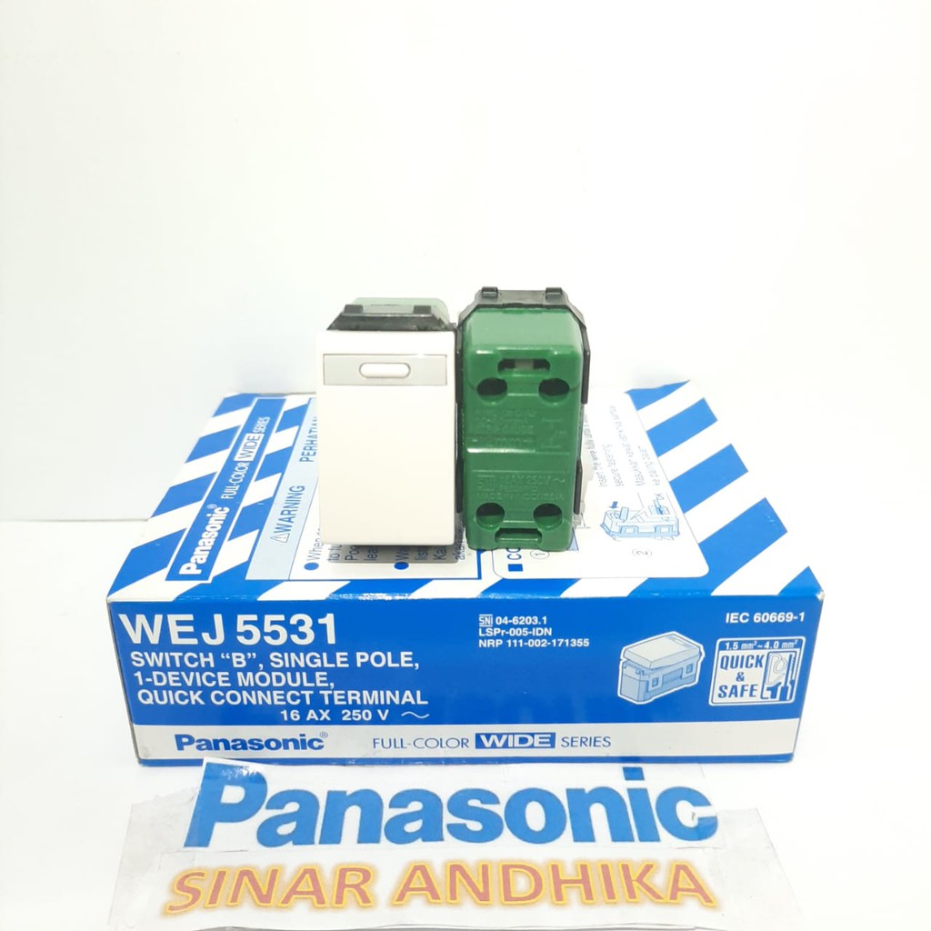 MATA SAKLAR KECIL 1 ARAH PUTIH PANASONIC WEJ 5531