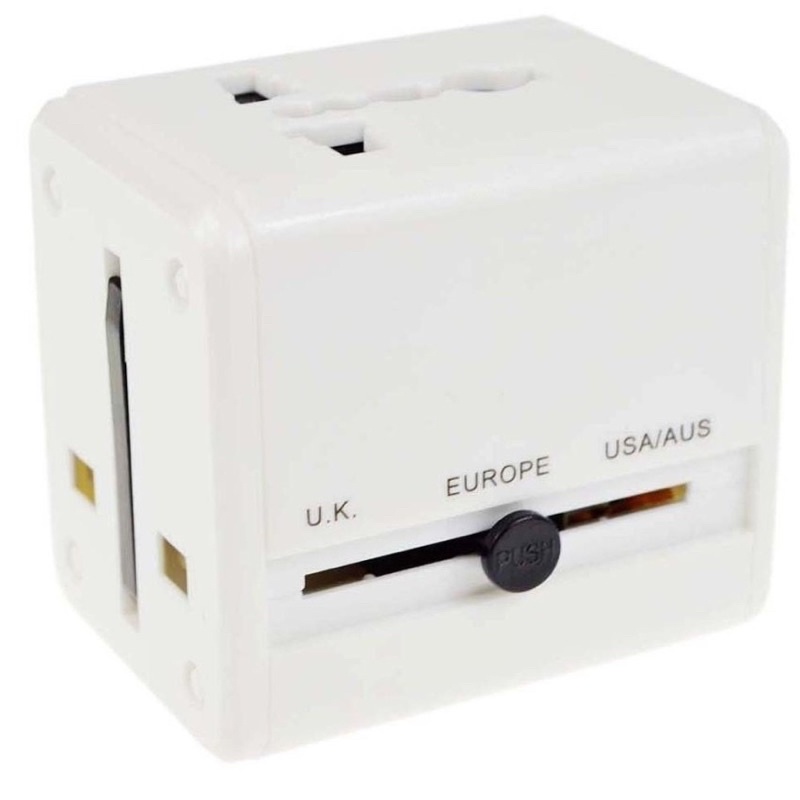 Universal Adapter 2 USB Ports Adaptor AU US UK EU plug travel