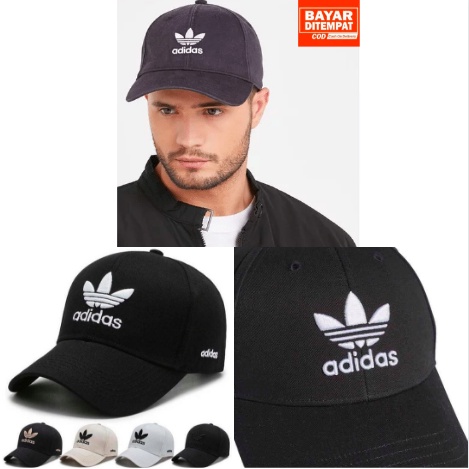 Topi Baseball Bordir Logo Adidas Unisex Kualitas Premium