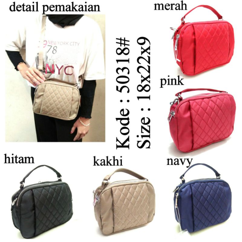 TERBARU TAS WANITA 2IN1 SELEMPANG DAN TENTENG MURAH  FASHION  WANITA WARNA HITAM KAKHI NAVY  PINK MERAH HOME 50318