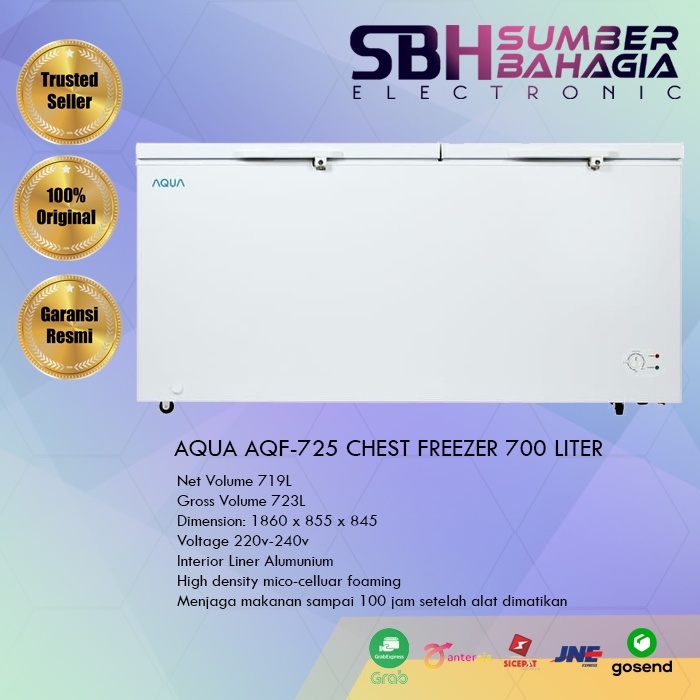 AQUA AQF-725 CHEST FREEZER 700 LITER (NEW)