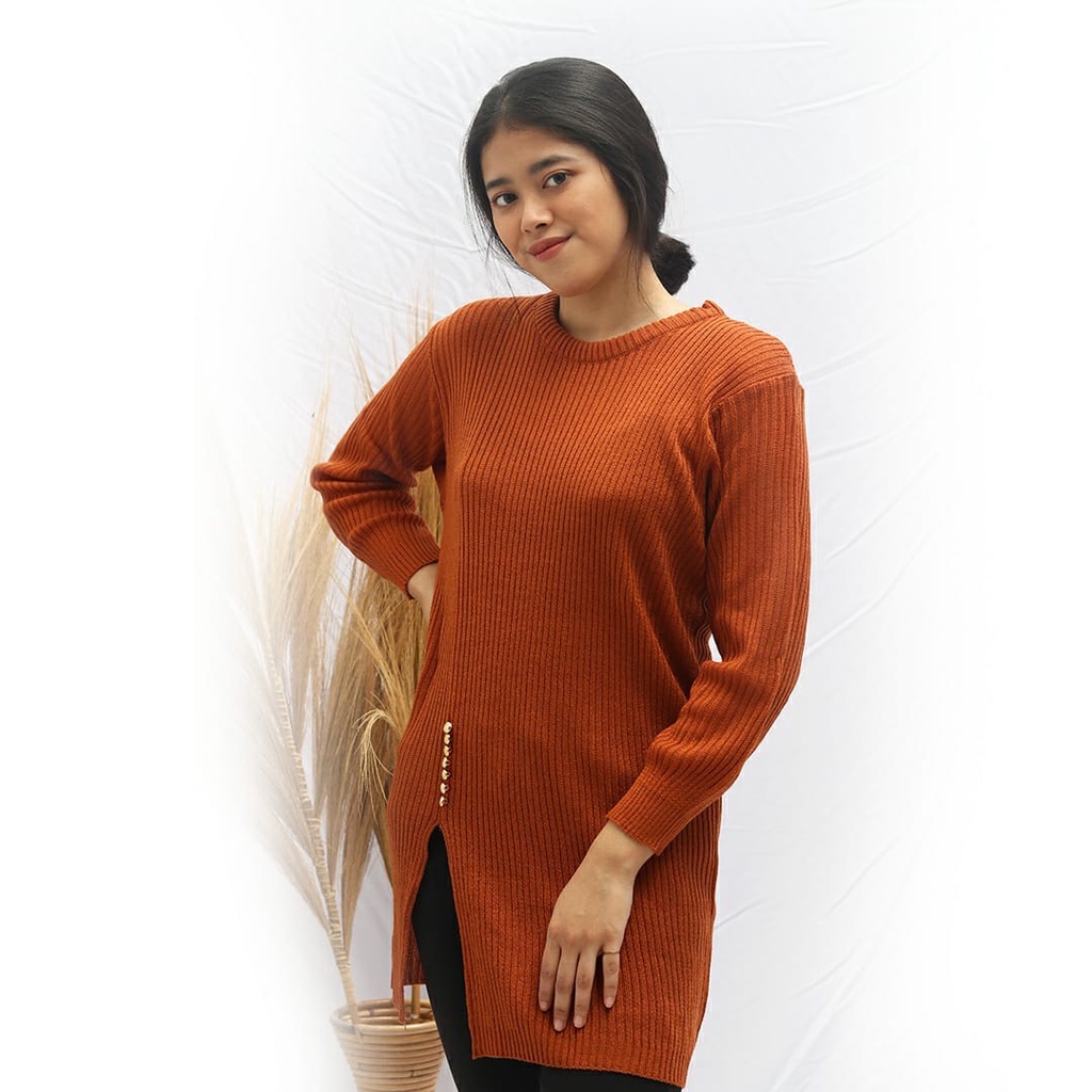 VK__ store Baju Rajut Wanita TUNIK RAJUT / TUNIK SLIT RAJUT / KARENINA TUNIK RAJUT KARENINA TUNIK RA