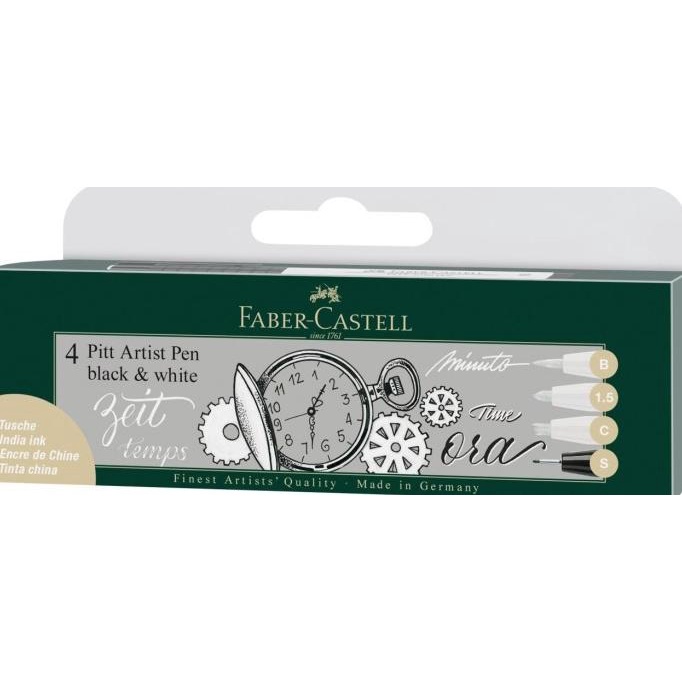 

Faber-Castell Pitt Artist Pen Set 4 Black & White