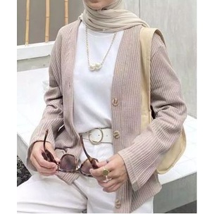 Kalung Panjang Korea Dua Mutiara Jumbo Kalung Hijab Pearl Korean Necklace