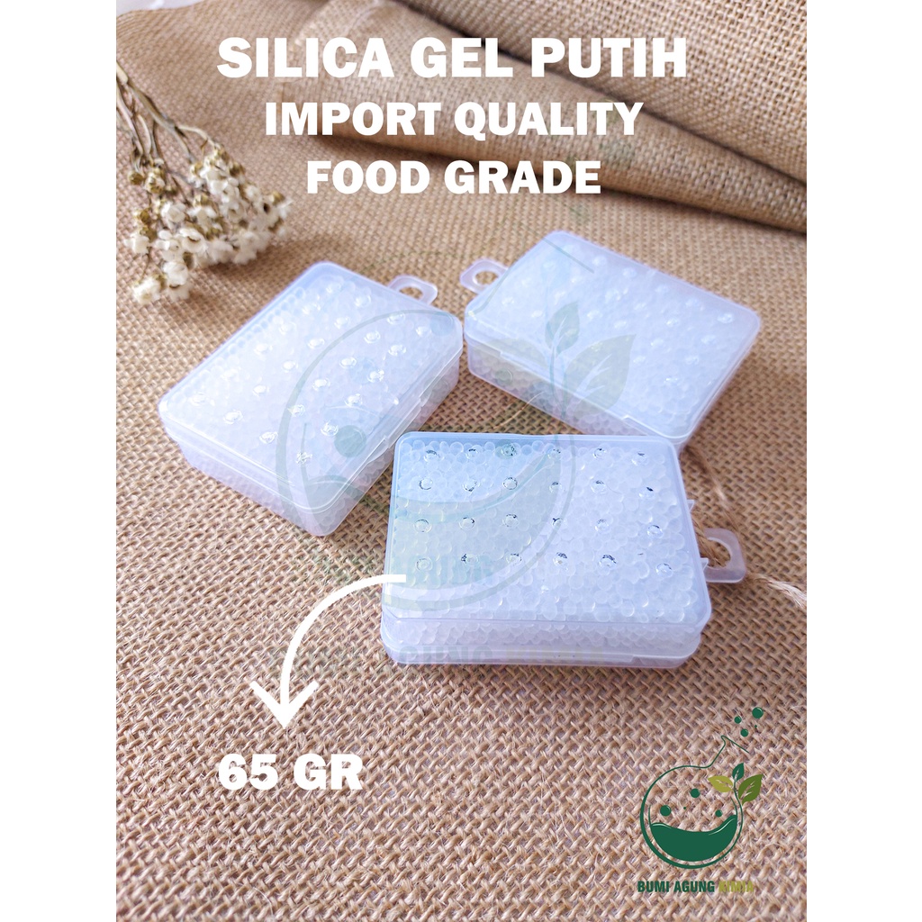 Jual Silika Gel Putih / Silica Gel White Kotak 65gr IMPORT QUALITY