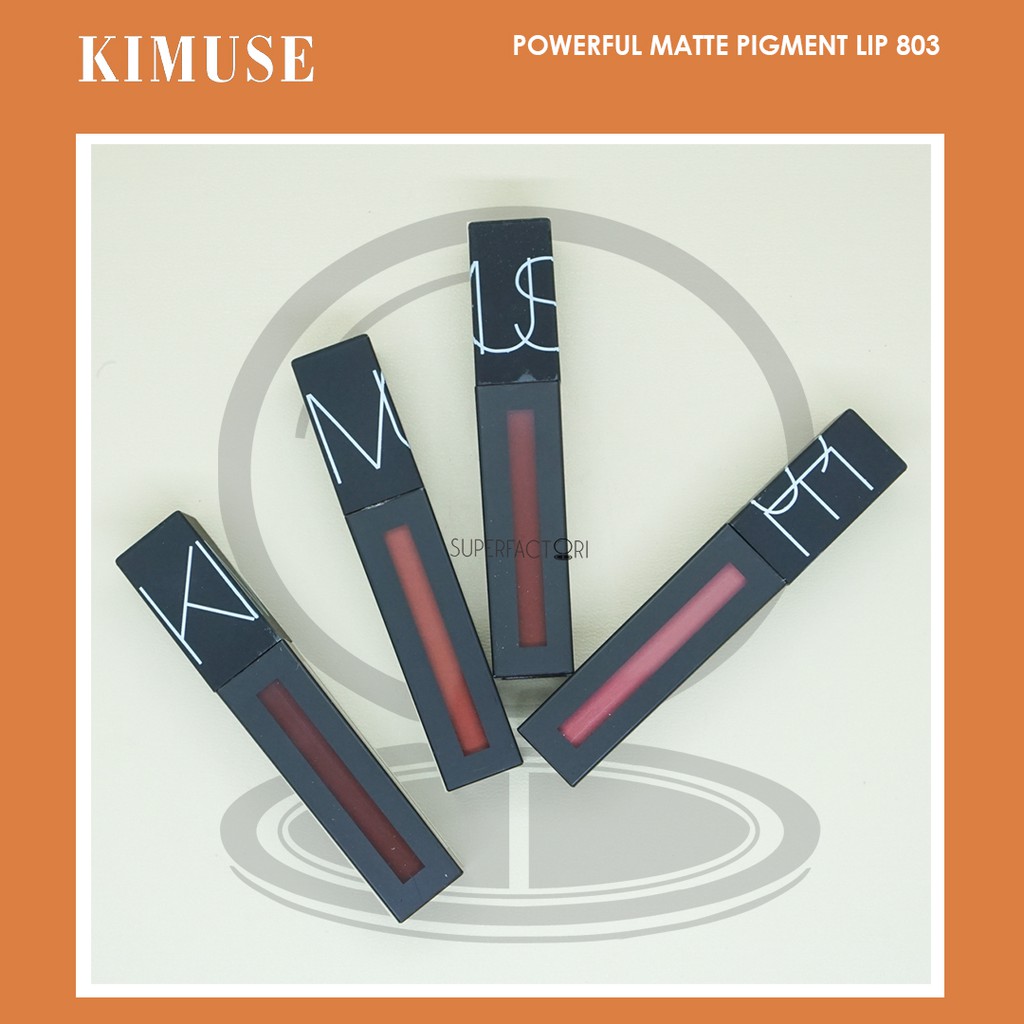 (READY STOCK) Kimuse Powerful Lip Matte Pigment Long Lasting 12 Color Lipstik Cair ORI KMS803