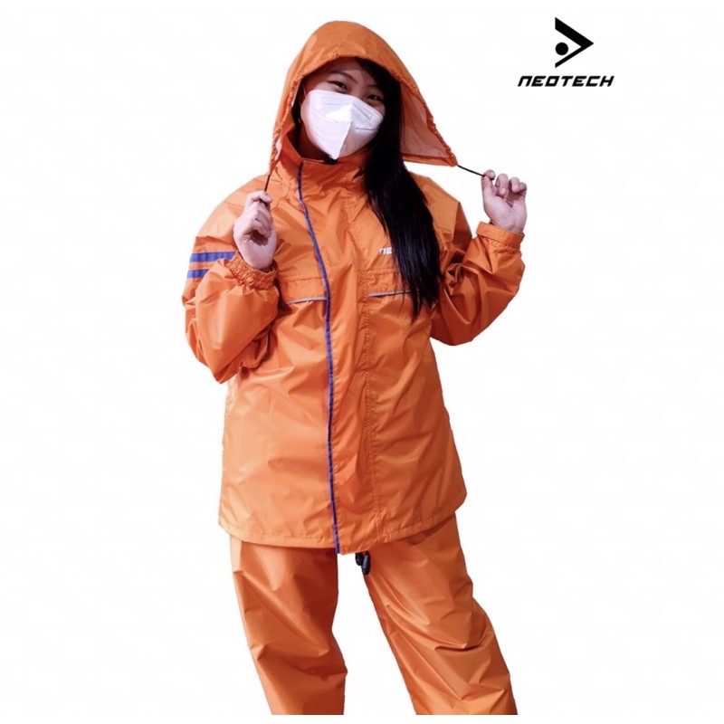 JAS HUJAN NEOTECH SETELAN ATAS BAWAH AMBER ORANGE // BUKAN AXIO