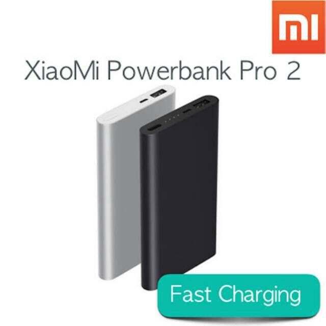 Powerbank Xiaomi Mi Pro 2 10000mah 1 USB FAST CHARGING Power Bank KUALITAS ORIGINAL