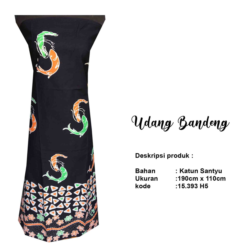 Jual Kain Batik Motif Udang Bandeng / Batik Tulis Madura / Kain Batik