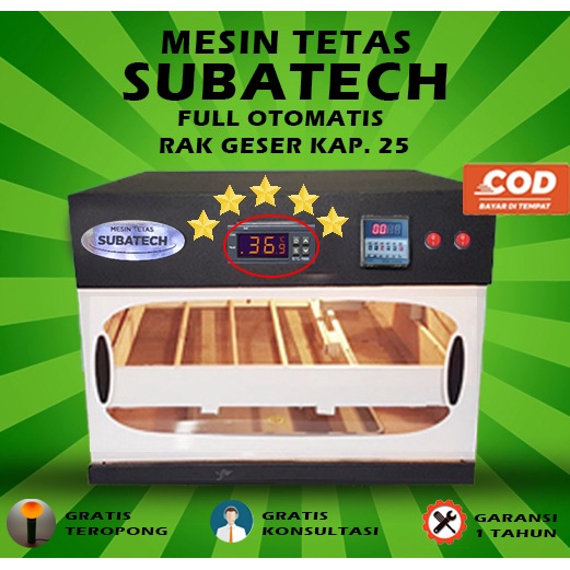 Mesin Tetas Telur Full Otomatis Penetas SUBATECH RG 25 30