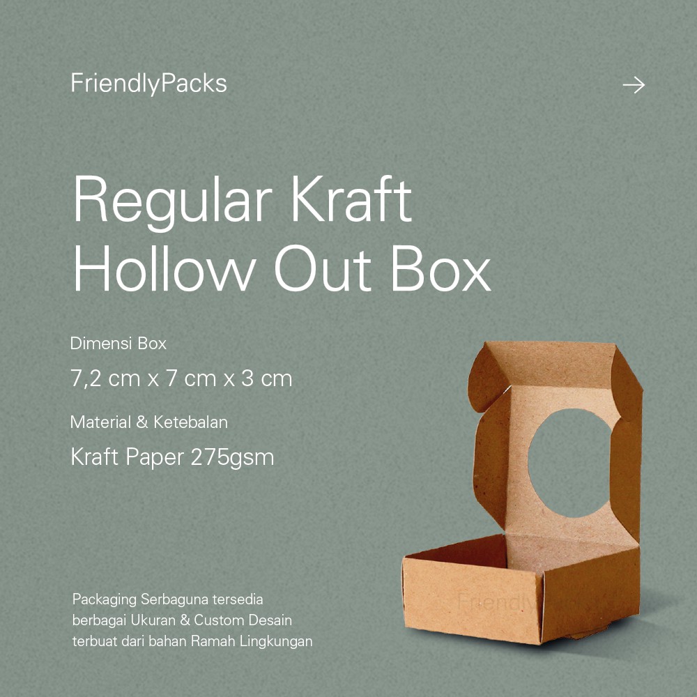 

Regular Hollow Out Box Packaging Kraft Paper / Dus Souvenir / Kotak Souvenir