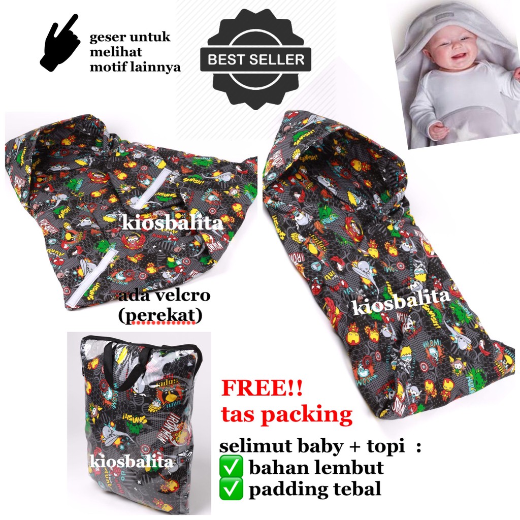SELIMUT TOPI / BABY BLANKET /   Hoodie Blanket baby / Selimut Topi bayi / SELIMUT BABY /KADO LAHIRAN