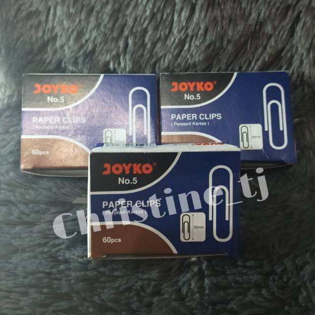 

Paper Clips ( Penjepit Kertas ) JOYKO isi 60 pcs