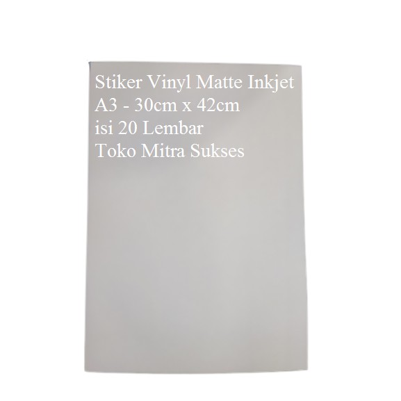 

Stiker Vinyl Matte Inkjet A3