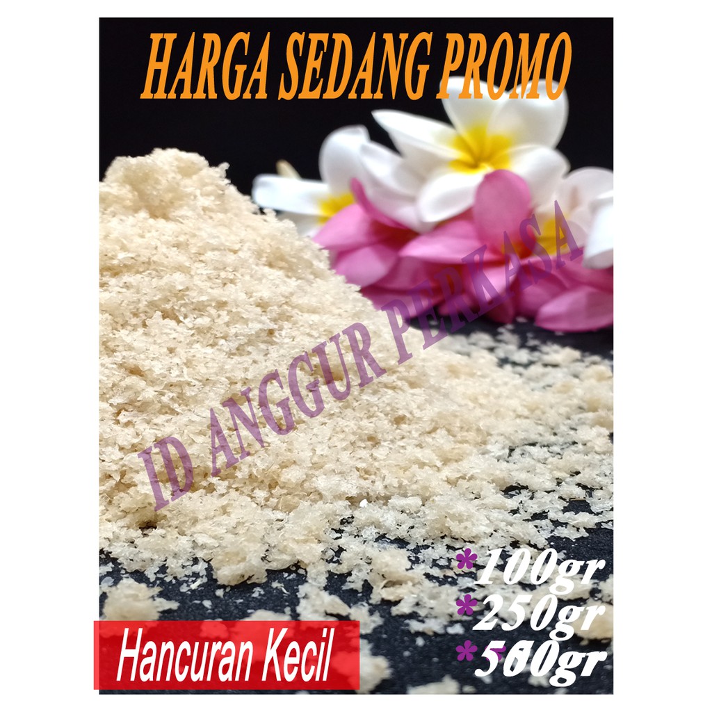 

SARANG BURUNG WALET HANCURAN KECIL - KUALITAS PREMIUM (VARIAN 100-500 GRAM)