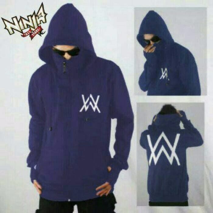 Jaket AW ninja alan walker keren pria &amp; wanita - Black - Hitam /jaket zipper AW ninja alan walker terbaru