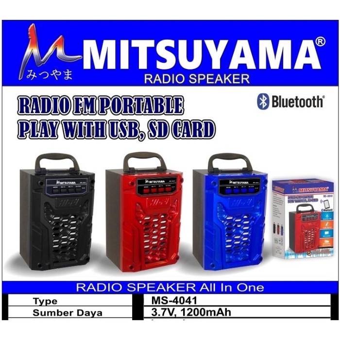 Mitsuyama Speaker Bluetooth Radio Speaker Aktif Speaker Quran MS-4041