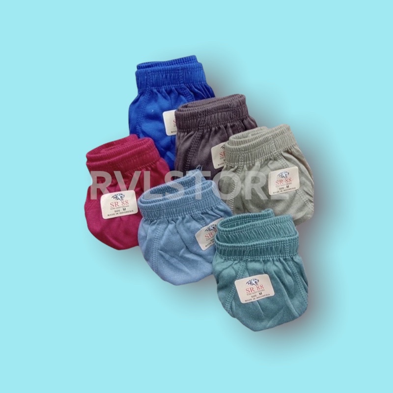 6 PCS CELANA DALAM PRIA CD PRIA CD SEGITIGA POLOS MURAH SR 88