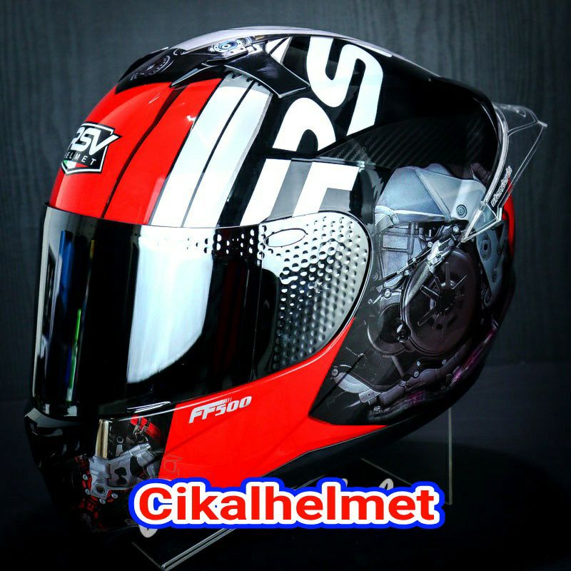 RSV HELM FF500 ++ VISOR IRIDIUM | MACHINE | + SPOILER FF500