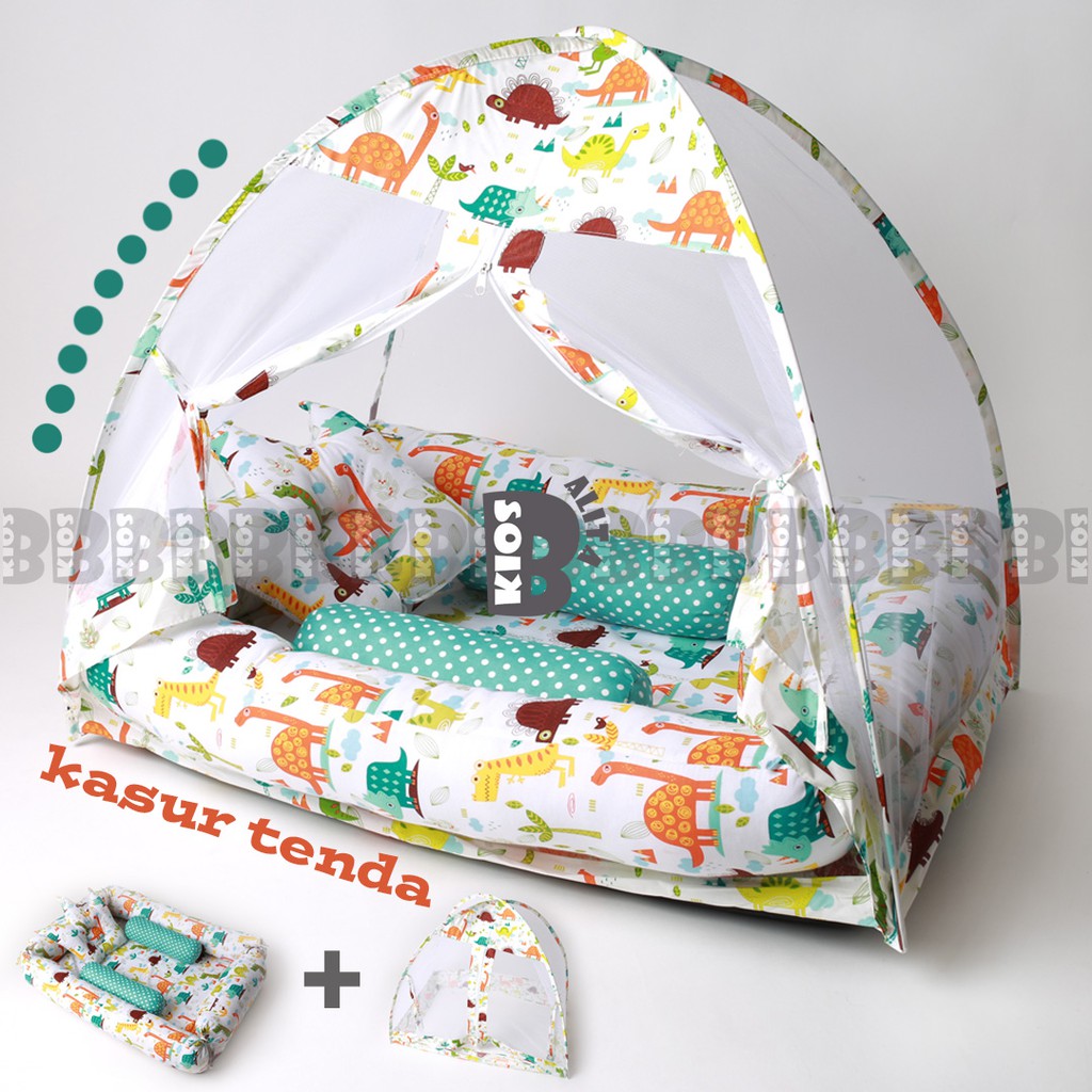 KASUR BAYI TENDA KELAMBU / KASUR BABY KELAMBU SET BANTAL FREE BANTAL PEYANG CROWN  + 2  GULING BABY