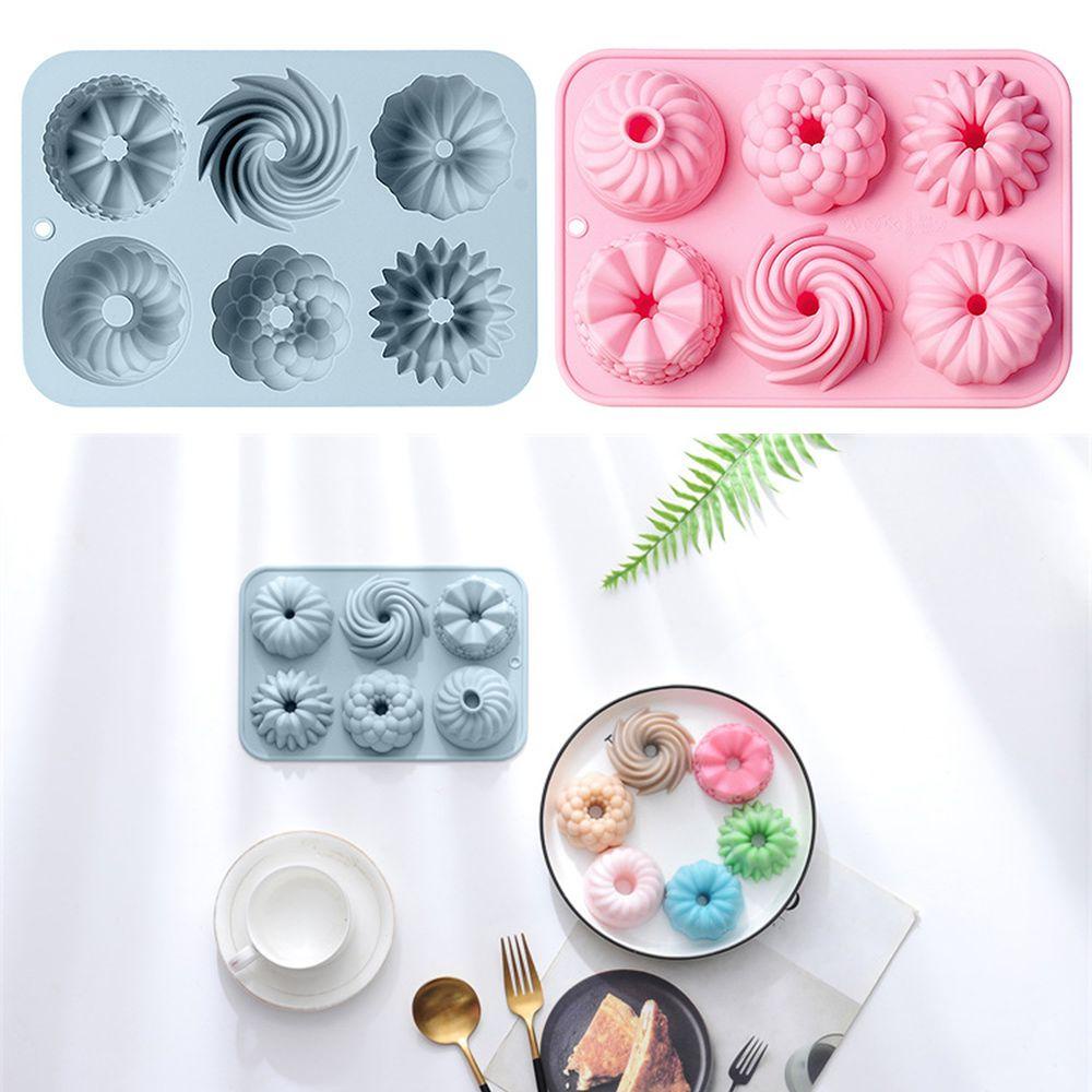 R-FLOWER Cetakan Sabun Kue Muffin Cup 3D Alat Dekorasi Kue Cetakan Jelly Dome Mousse