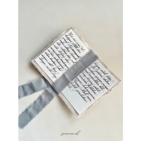 

Vow Book With Calligraphy Insertion