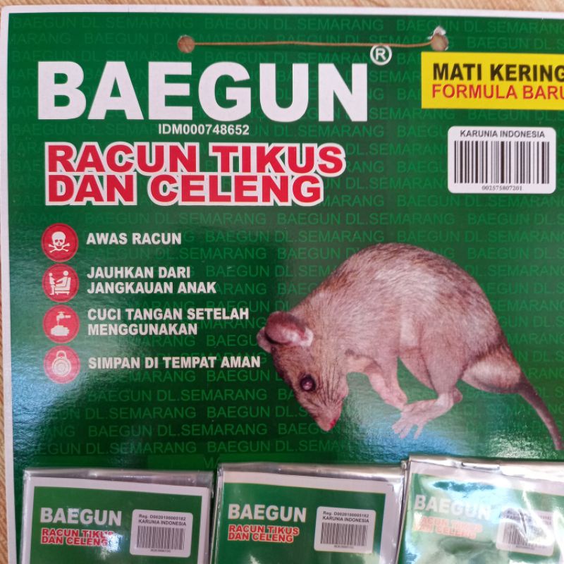 BAEGUN Racun Tikus  isi 24/Obat tikus/anti hama/racun tikus mati kering