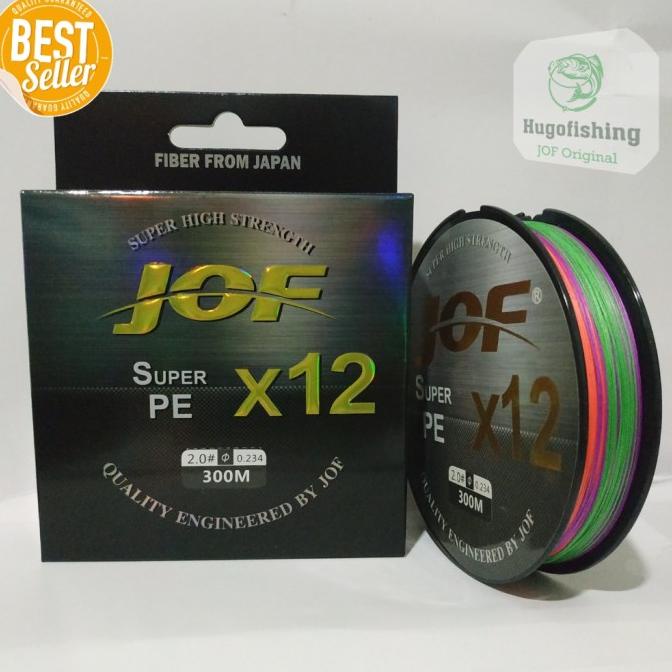 Senar Pancing Pe Jof X12 300Meter Multicolor 1.0 0.16Mm