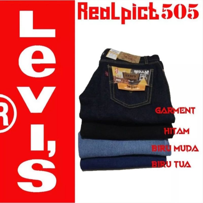 Celana panjang jeans standar levis pria