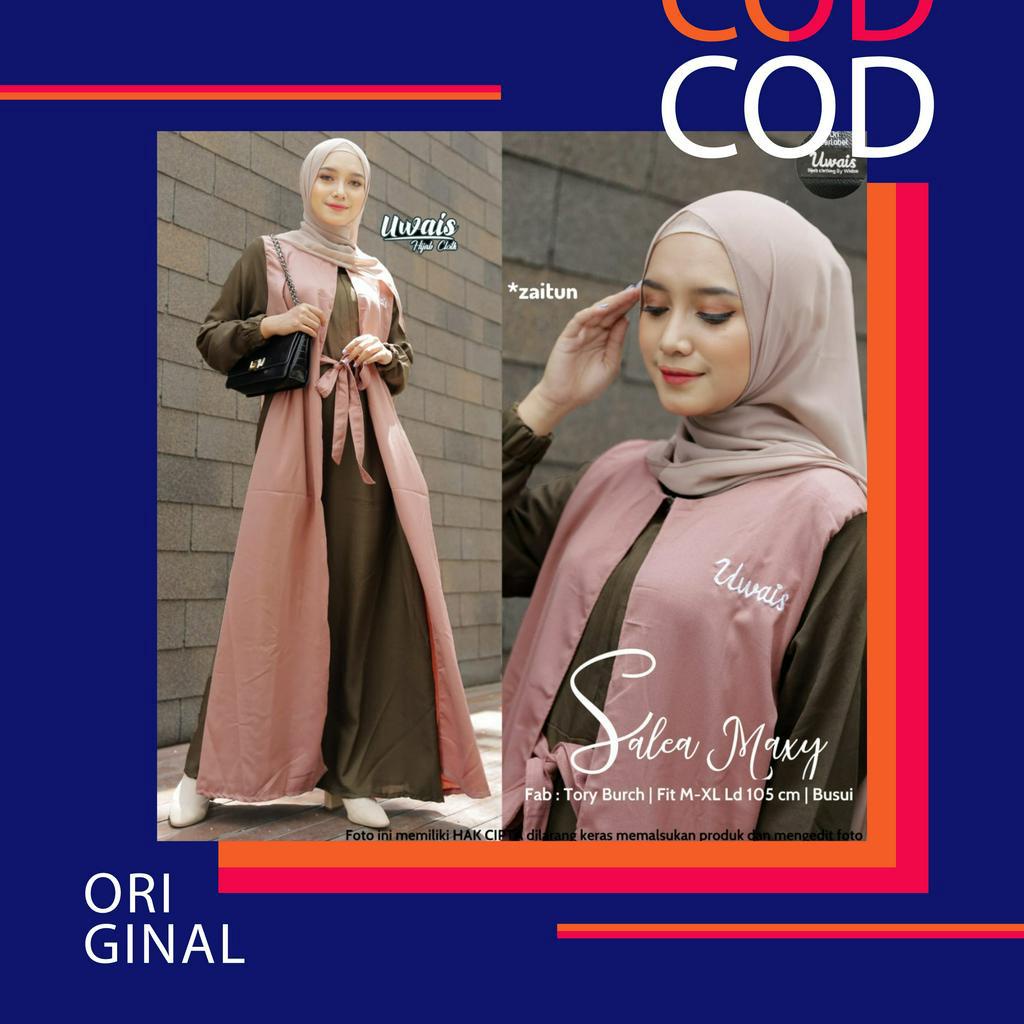 Gamis Maxi Dress Bahan Tory Burch LD 105 Salea Maxy Ori by Uwais