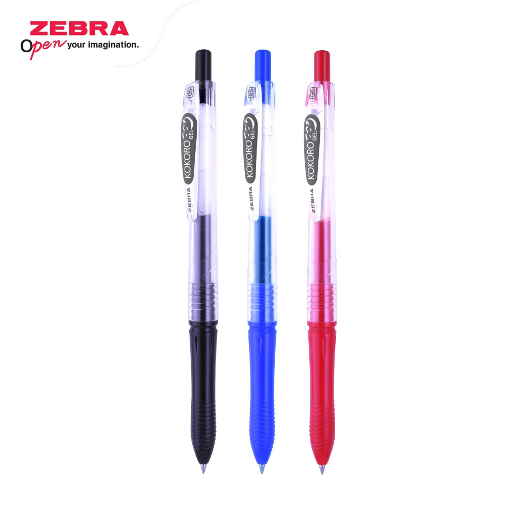 

ZEBRA Kokoro Mix Color 3 Pcs Pulpen Gel 0.5mm Retractable Gel Pen Water Based Pigment Ink