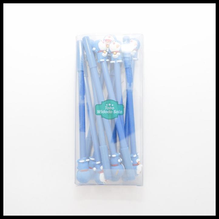 

Pulpen Gel Hitam Kepala Boneka Doraemon Biru Bolpen Fancy 1 Lusin