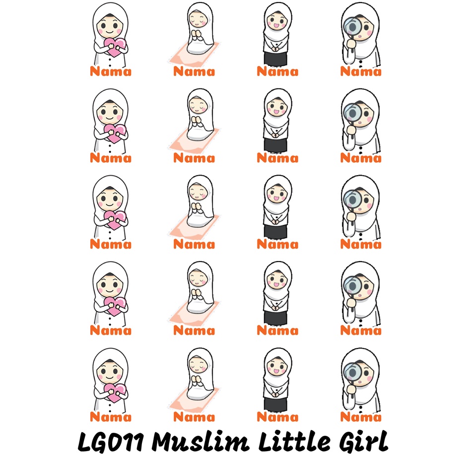 

Sticker Nama Cutting Label Waterproof Tahan Air Little Girl 11 (LG011)