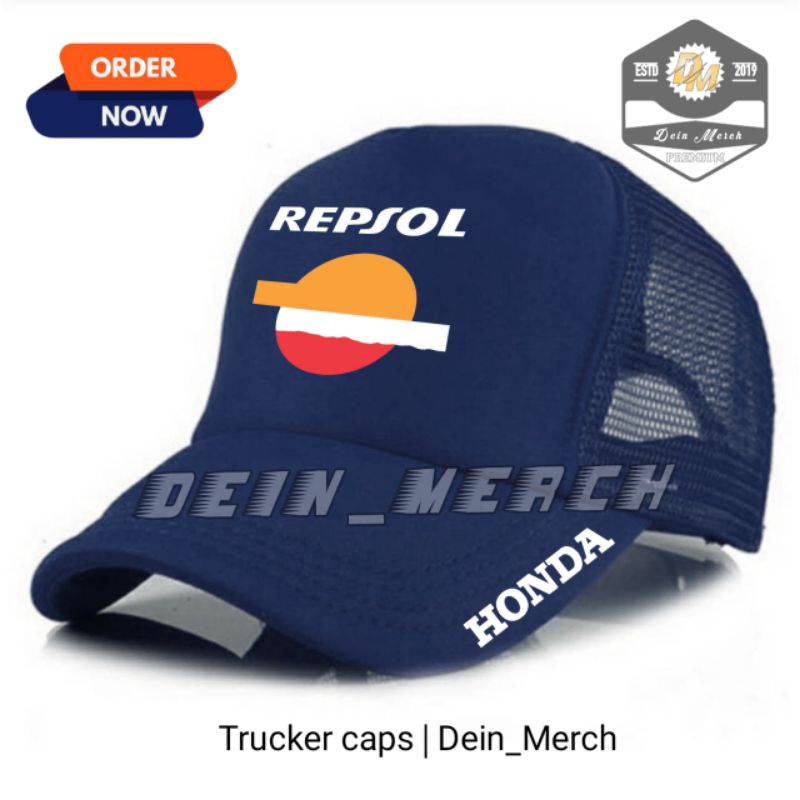 Topi REPSOL HONDA trucker - Topi logo repsol honda | Topi racing | Topi Motogp | Topi dewasa|