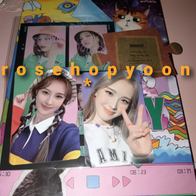 [BACA DESKRIPSI] Weeekly We Play Album Only Photocard Tarot Card 4Cut Puzzle Jaehee Soeun Monday