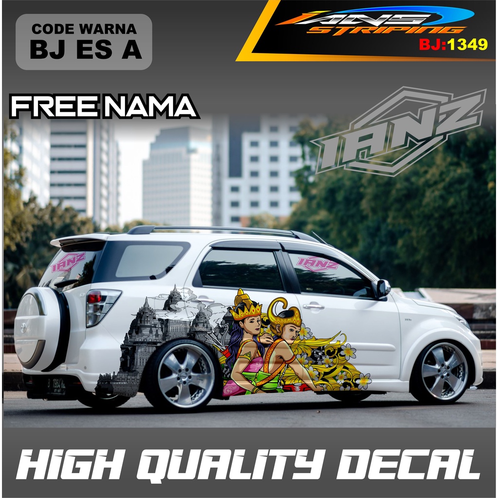 VARIASI DECAL STICKER DESAIN TERBARU MOBIL TERIOS / DECAL STIKER MOBIL TERBARU / STIKER MOBIL AVANZA XENIA INNOVA