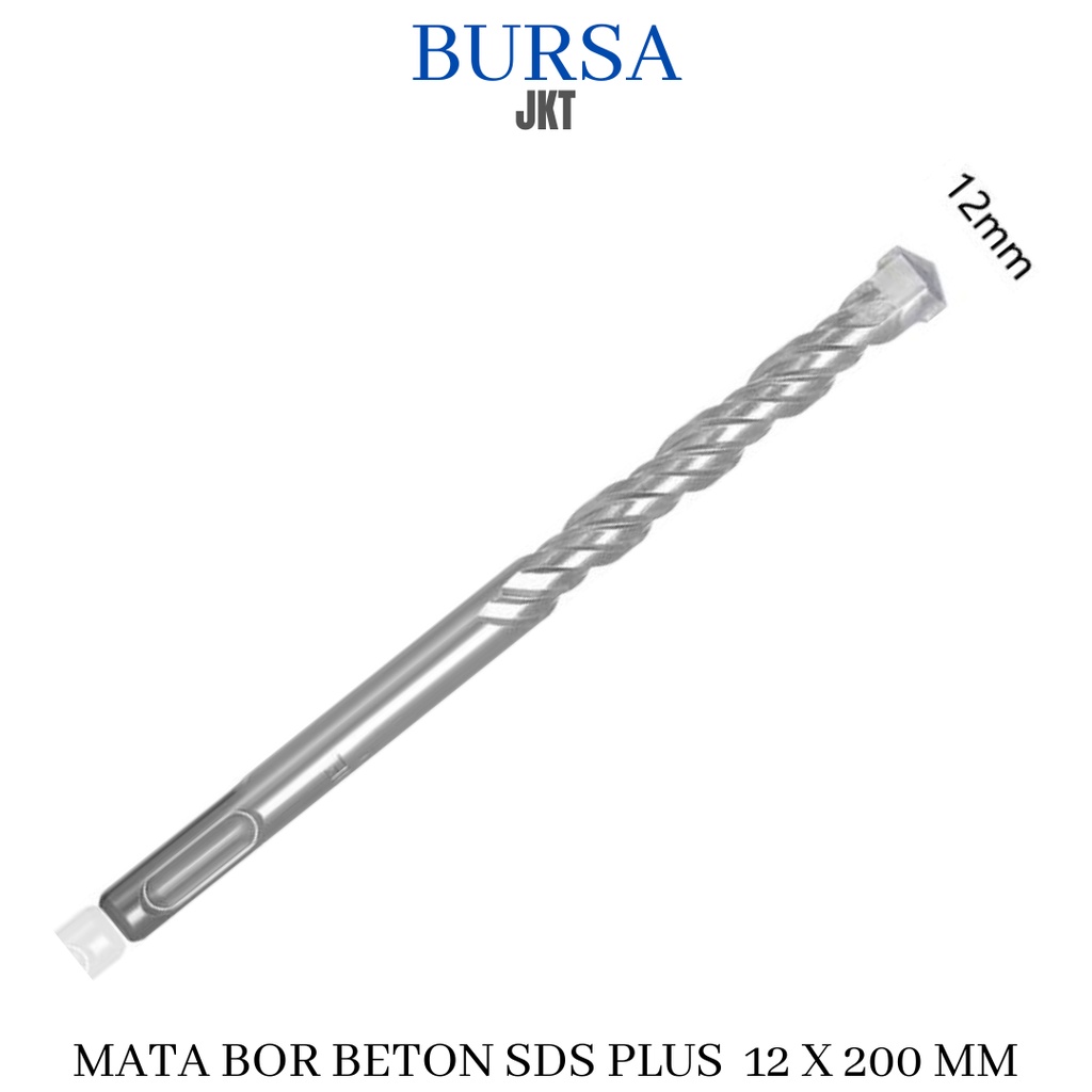 MATA BOR BOBOK PAHAT TEMBOK BETON SDS PLUS ROUND 12 MM X 200 MM