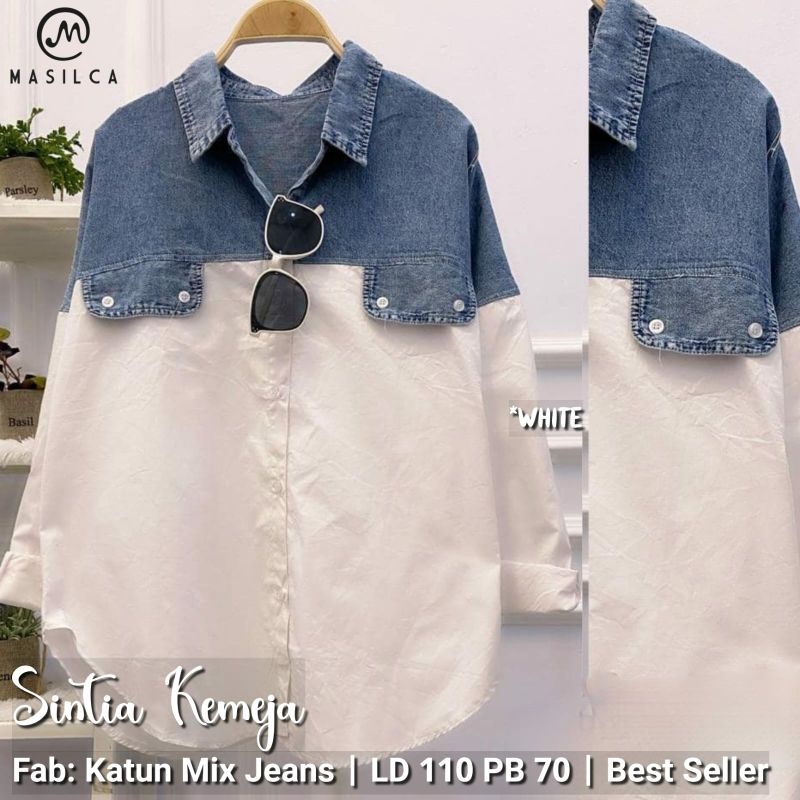 Kemeja Sintia Kemeja by Masilca Kemeja lengan panjang wanita Renita maxy by shofiya fashion sfs