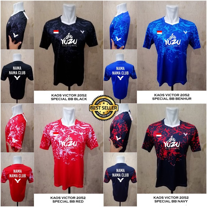 Baju badminton victor 2052 SPECIAL BB kaos victor badminton import  Limited