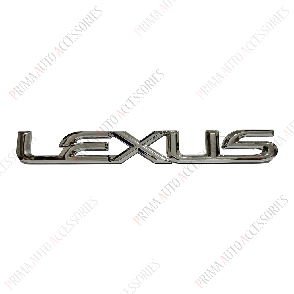 Emblem Mobil tulisan LEXUS Chrome (19 cm)