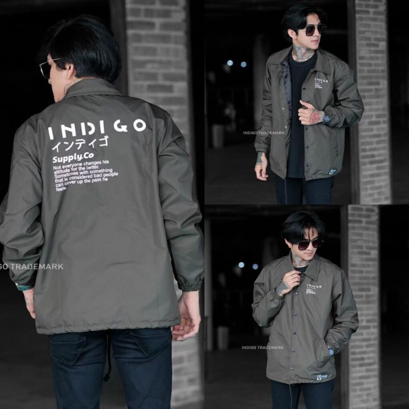 Jaket Coach Pria Indigo /Jaket Taslan Erigo / Coach Erigo / Jaket Coach Erigo / Jaket cougle