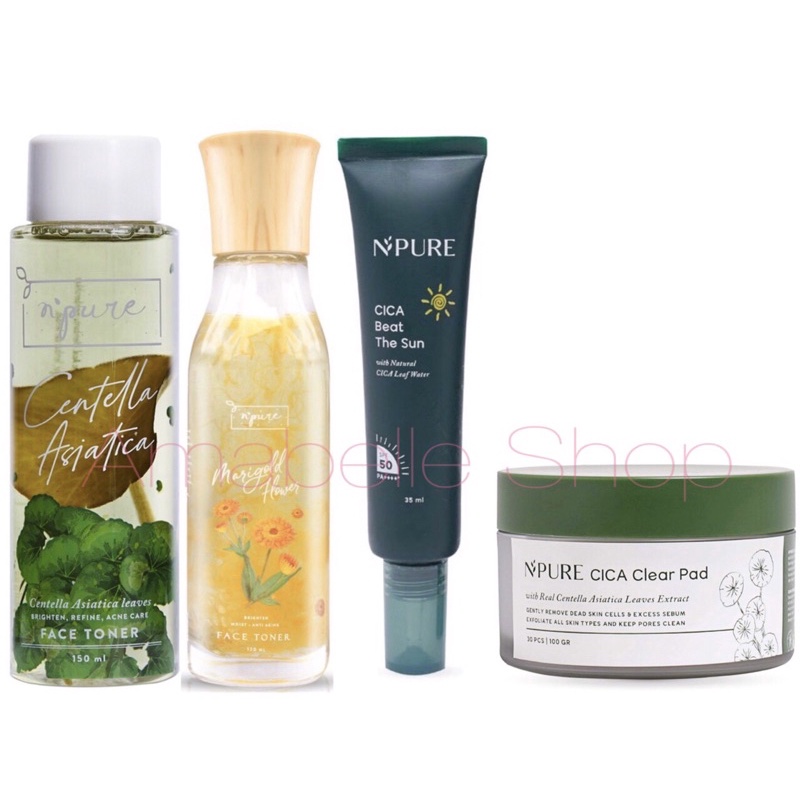 [SHARE] N’Pure NPURE Centella Asiatica Marigold Flower Face Toner / CICA Beat The Sun Clear Pad
