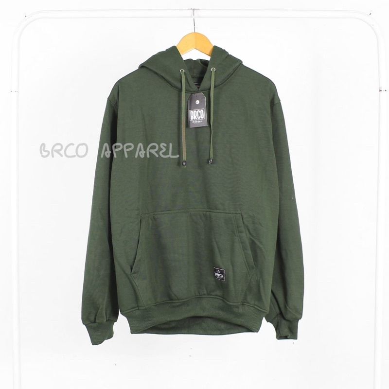 Sweater Hoodie Polos Hoodie Sweater Unisex Pria Wanita Orginal (BAYAR DI TEMPAT)-HIJAU ARMY